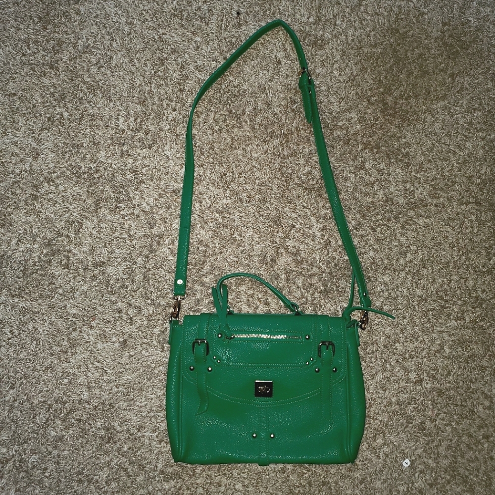Just fab green cross body satchel